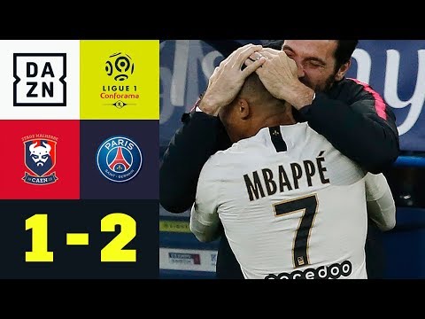 Paris feiert Kylian Mbappe: Caen - Paris Saint-Germain 1:2 | Ligue 1 | DAZN Highlights