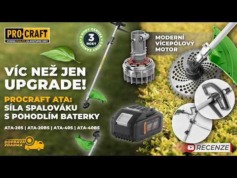 PROCRAFT ATA-40 akumulátorový krovinorez SET 2x aku + nabíjačka