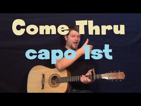 Come Thru (Drake) Easy Guitar Lesson How to Play Strum Chords Tutorial with Licks