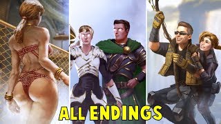 Mortal Kombat 11 - All Characters ENDINGS (ALL Klassic Tower Endings) (MK11 2019)