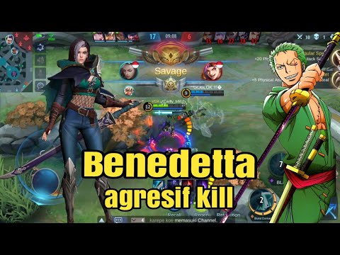 Benedetta hyper carry agresif kill - MOBILE LEGENDS BANG BANG
