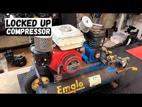 Rescuing a Locked Up Air Compressor From the Trash - Will It Run?