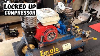 Rescuing a Locked Up Air Compressor From the Trash - Will It Run?