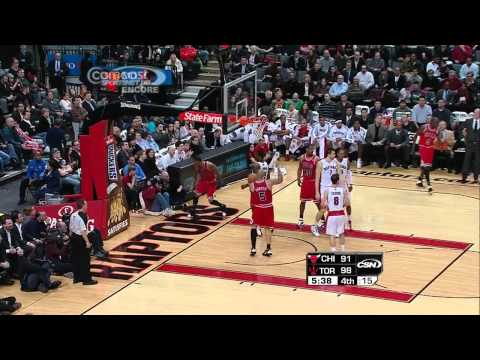 Derrick Rose Highlights vs. Raptors 2/23 720p HD