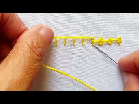 Amazing Stitch for All Over Fabric | Basic Hand Embroidery tutorial | Cable lock stitch