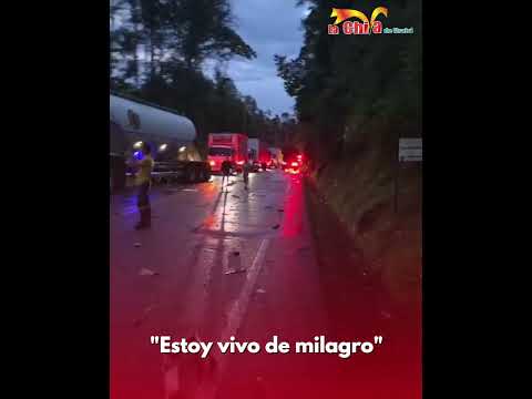 "Estoy vivo de milagro", esto sucedió en la vía de Cocorná, Antioquia.