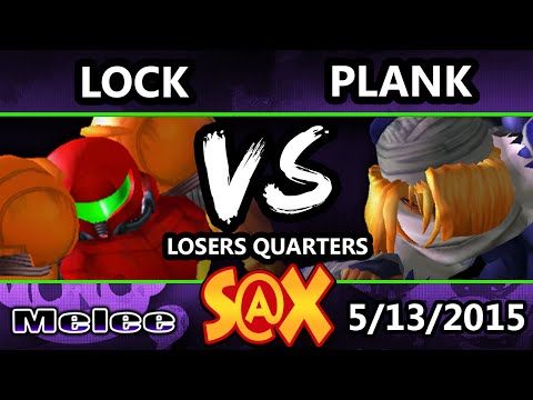 S@X - Plank (Sheik) Vs. Lock (Samus) SSBM Losers Quarters - Smash Melee