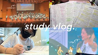 study vlog 🌷 | twice concert, library trips, intense studying