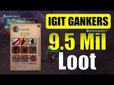 9.5 Million Ganking Loot | IGIT GANKERS | Ganking Albion 2020