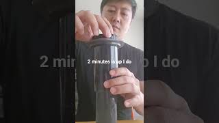 My aeropress recipe for almost perfect puck and good tasting coffee #aeropress