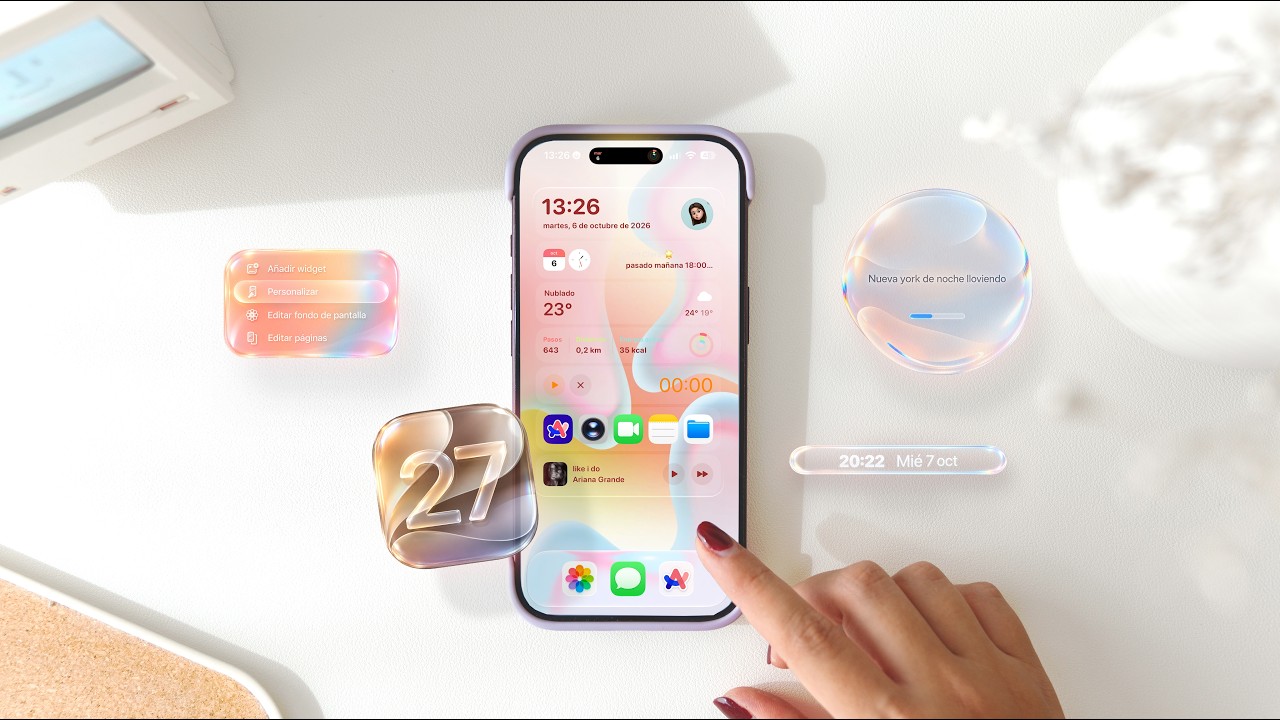 ☁️ Cómo personalizar tu iPhone con iOS 27 | Pantalla de bloqueo, inicio, widgets, apps… ⭐️