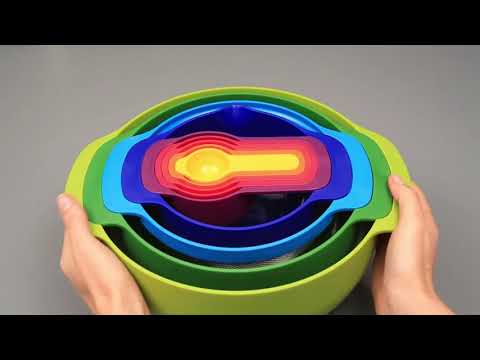 英國Joseph Joseph｜疊疊烘焙套裝 - 量杯 隔篩 攬拌碗 (9件套裝) Nest Plus 9 Bowl Set【家有 Add Oil Store】