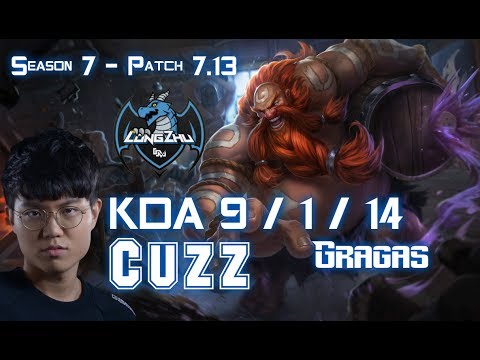 LZ Cuzz GRAGAS vs LEE SIN Jungle - Patch 7.13 KR Ranked