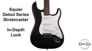 Video thumbnail for Squier Debut Series Stratocaster - In-Depth Look by David Ross Musical Instruments