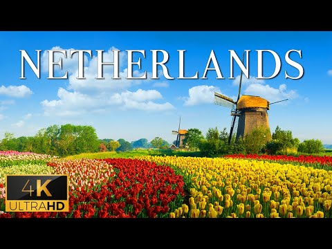 FLYING OVER NETHERLANDS (4K UHD) - Soothing Music With Wonderful Nature Videos For Relaxation On TV