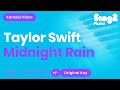 Taylor Swift Midnight Rain Piano Karaoke