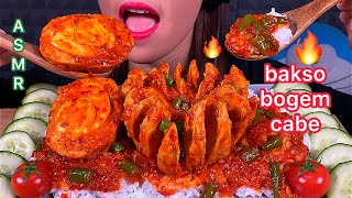 Download lagu MAKAN BAKSO BOGEM CABE BAKSO TELUR NASI *MAKAN BAKSO BUNGA PUNCHED PEDAS & BERAS Suara ASMR mp3