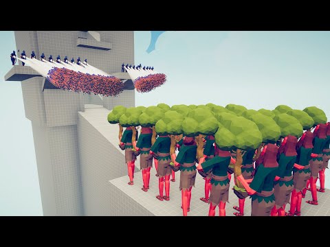 EVERY GOD DEFENDS TOWER vs TREE GIANTS - TABS Totally Accurate Battle Simulator