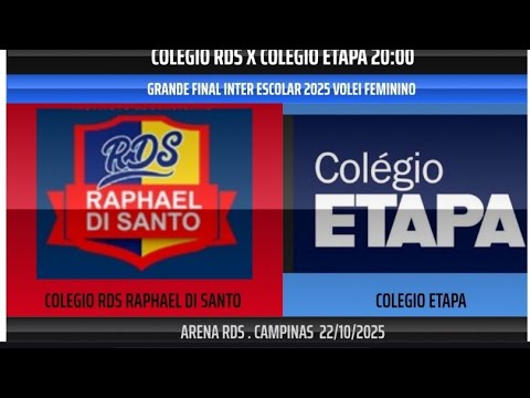 COLEGIO RDS X COLEGIO ETAPA . RDS CAMPEAO VÔLEI FEMININO 