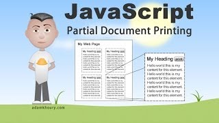 Partial Print Document JavaScript Tutorial HTML div Content
