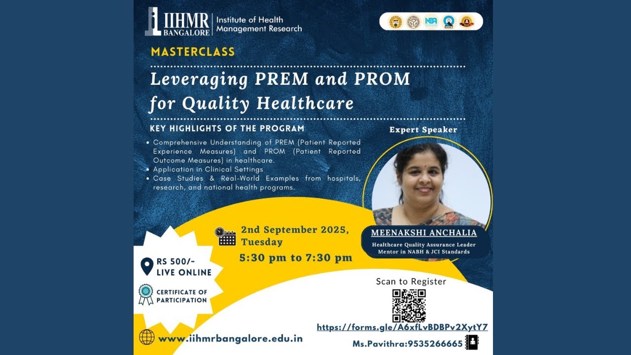 Masterclass on PREM & PROM in healthcare