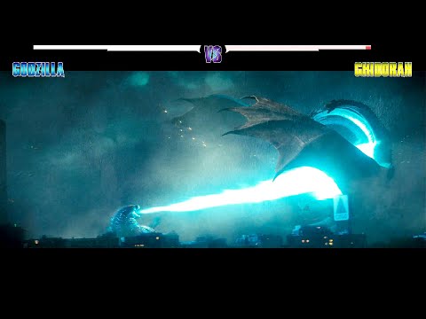 Godzilla vs Ghidorah But Health Bar Is Enabled | Godzilla Vs Ghidorah Battle Scene 4K