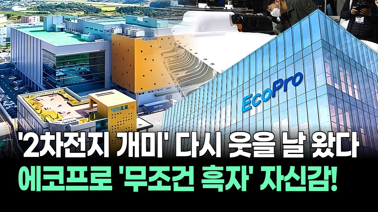 에코프로 '무조건 흑자' 자신감! '2차전지 개미' 다시 웃을 날 왔다
