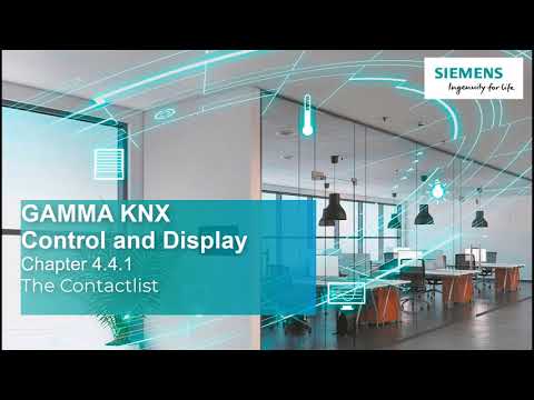 4.4.1 Siemens GAMMA KNX IP Control Center V4 - Alarms/ Notifications: Contacts