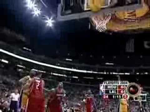 Kobe Bryant 36 points vs Rockets 2003-04 Game 2 Quarterfinals *Wild Layup