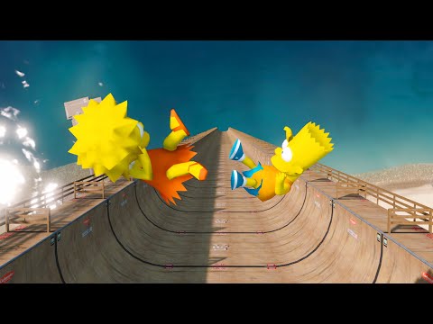 GTA 5 The Simpsons Water Ragdolls #1 (Euphoria Physics | Funny Moments)
