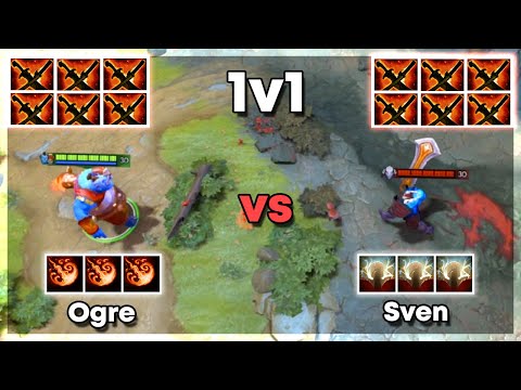 6x Sange and Yasha Ogre vs 6x Sange and Yasha Sven - Dota 2 1v1