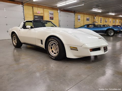 1981 White Corvette 4spd Black Interior T Top Video