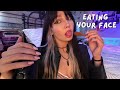 ASMR EATING YOUR FACE Spit Painting Mouth Sounds Fast And Aggressive