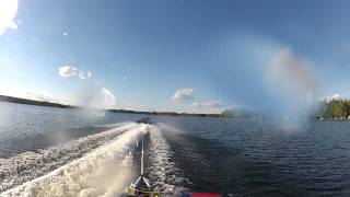preview picture of video 'Pelican Lake Wisconsin GO PRO Barefooting'