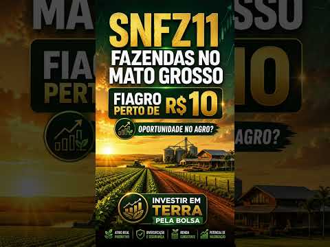 SNFZ11: DÁ PARA INVESTIR EM FAZENDAS NO MATO GROSSO POR R$ 10?