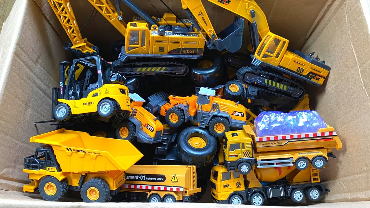 RC TRACTORS, MEGA RC TRUCKS, RC MACHINES COLLECTION!! EXCAVATOR LESU ET30H,KABOLITE K350-200 DIGGER