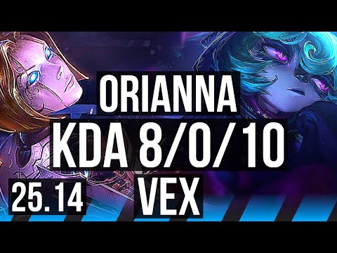 ORIANNA vs VEX (MID) | 8/0/10, Legendary | KR Master | 25.14