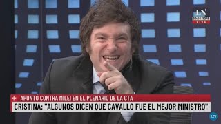Javier Milei desafió a Cristina Kirchner: "Todas las cosas que dijo sobre la inflación están mal"