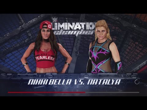 Elimination Chamber 2017 - Nikki Bella vs Natalya - WWE Smackdown Women's Title (WWE 2K18)