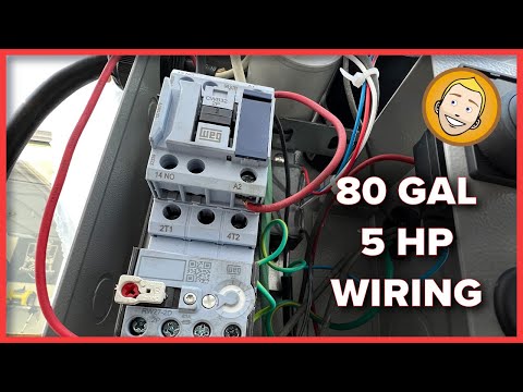 Magnetic Starter wiring for 5HP Air Compressor (Schulz of America)