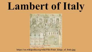 Lambert of Italy
