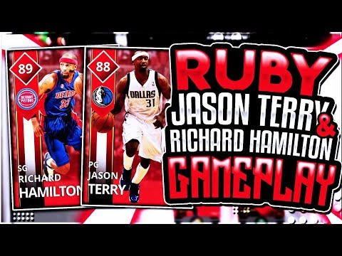 NBA 2K18 MYTEAM RUBY JASON TERRY AND RUBY RICHARD HAMILTON GAMEPLAY! OMG THESE CARDS ARE SO GOOD! 😱
