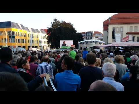 Angela Merkel in Bautzen 21.08.2014 8 minuten mitschnitt ...