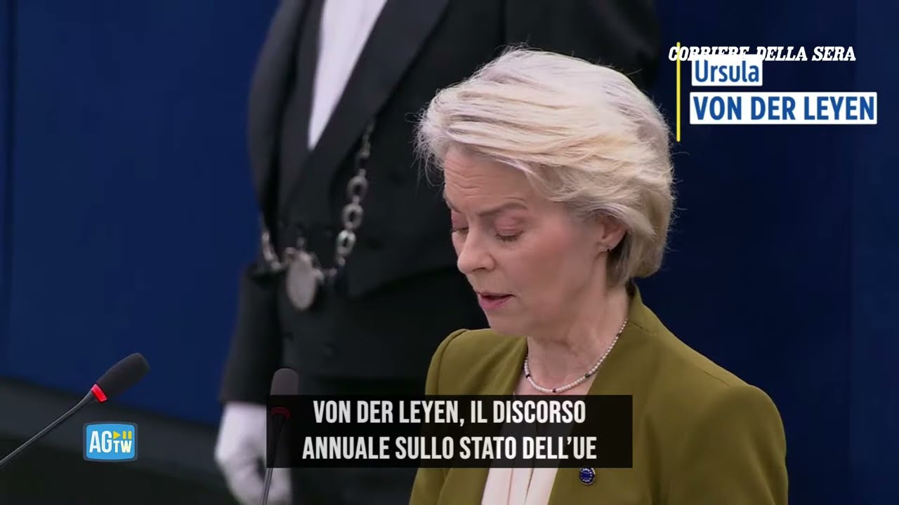 Ue, il discorso sullo stato dell’Unione della presidente Von Der Leyen in diretta