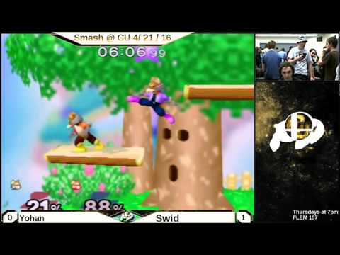 Smash @ CU Melee 4/21/16: Yohan vs. Swid