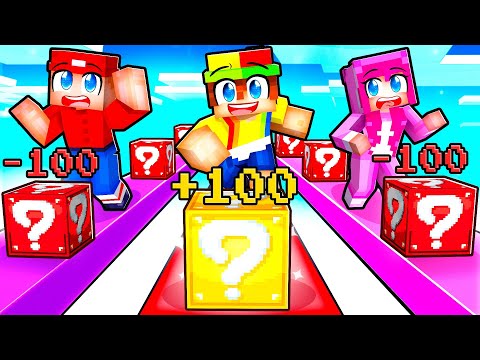 Cheating With +100 LUCKY BLOCKS in a LUCKY BLOCK RACE in Minecraft!