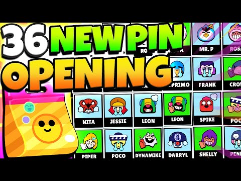 I OPENED 12 NEW BRAWLER PIN PACKS... (RAGE)