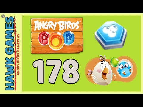 Angry Birds Stella POP Bubble Shooter Level 178 - Walkthrough, No Boosters