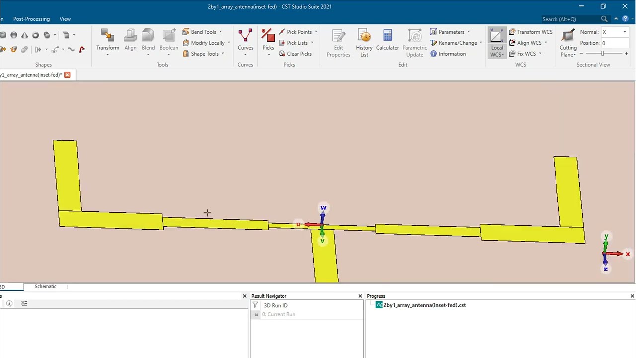 DESIGN OF A 2*1 ARRAY MICROSTRIP PATCH ANTENNA (RECTANGULAR) @ 2.5GHz USING CST MICROWAVE STUDIO