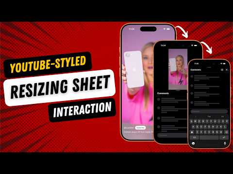 YouTube Styled Resizing Sheet Interaction Using SwiftUI | Xcode thumbnail